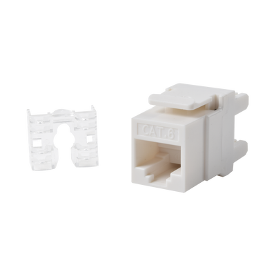 Imagen de Módulo Jack Keystone Cat6 con terminación 110 (Punchdown) ángulo 180 º  Color Blanco