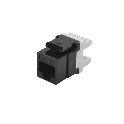 Imagen de Módulo Jack Keystone Cat5e con terminación en ángulo 180 º Color Negro