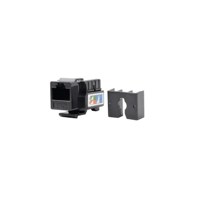 Imagen de Módulo Jack Keystone Cat5e con terminación 110 (Punchdown) para faceplate - Color Negro