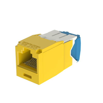 Imagen de Conector Jack RJ45 Estilo TG, Mini-Com, Categoría 6A, de 8 posiciones y 8 cables, Color Amarillo