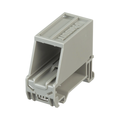 Imagen de Adaptador de 1 Puerto, Para Conectores Tipo Mini-Com, Montaje en Riel Din Estándar de 35mm, Color Gris Internacional