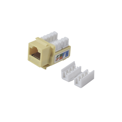 Imagen de Módulo Jack Keystone Cat5e con terminación 110 (Punchdown) para faceplate - Color Amarillo