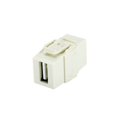 Imagen de Módulo Acoplador USB 2.0, Hembra a Hembra, Tipo Keystone, Color Blanco Mate