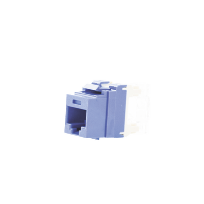 Imagen de Conector Jack Estilo 110 (de Impacto), Tipo Keystone, Categoría 5e, de 8 posiciones y 8 cables, Color Azul