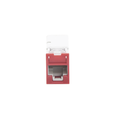 Imagen de Jack Z-MAX UTP Categoría 6, Montaje híbrido en Placa de Pared (Plano y Angulado), Color Rojo