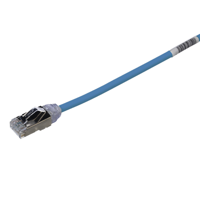 Imagen de Patch Cord Cat6A, Diametro Reducido 28 AWG, Blindado S/FTP, CM/LS0H, 0.20 m, Color Azul