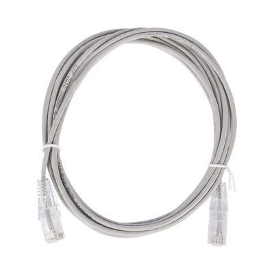 Imagen de Cable de Parcheo Slim UTP Cat6 - 2 m Gris Diámetro Reducido (28 AWG)