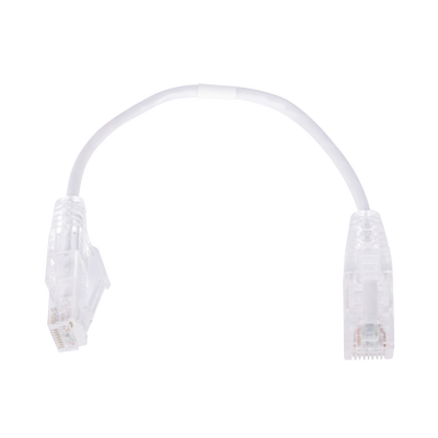 Imagen de Cable de Parcheo Slim UTP Cat6 - 20 cm Blanco Diámetro Reducido (28 AWG)