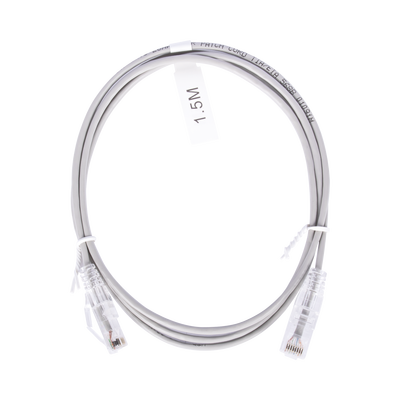 Imagen de Cable de Parcheo Slim UTP Cat6 - 1.5 m Gris Diámetro Reducido (28 AWG)