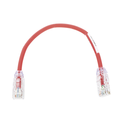 Imagen de Cable de Parcheo UTP, Cat6A, Diámetro Reducido (28 AWG), CM/LSZH, Color Rojo, 8in (20.3cm)