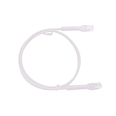 Imagen de Cable de Parcheo Ultra Slim Con Bota Flexible UTP Cat6 - 0.5 m Blanco Diámetro Reducido