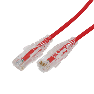 Imagen de Cable de Parcheo Slim UTP Cat6A - 0.5 m Rojo, Diámetro Reducido (28 AWG)