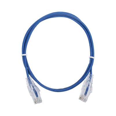 Imagen de Cable de Parcheo Slim UTP Cat6 - 1 metro, Azul, Diámetro Reducido (28 AWG)