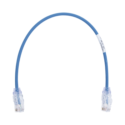 Imagen de Cable de Parcheo TX6, UTP Cat6, Diámetro Reducido (28AWG), Color Azul, 1ft