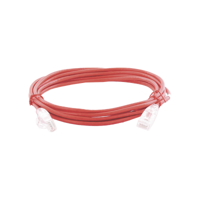 Imagen de Cable de Parcheo Slim UTP Cat6A - 3 m Rojo, Diámetro Reducido (28 AWG)