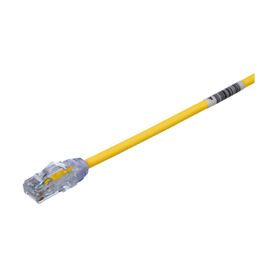 Imagen de Cable de Parcheo UTP Cat6A, CM/LSZH, Diámetro Reducido (28AWG), Color Amarillo, 1ft