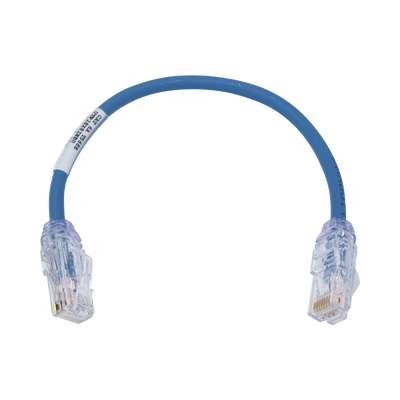 Imagen de Cable de Parcheo UTP, Cat6A, Diámetro Reducido (28 AWG), CM/LSZH, Color Azul, 8in (20.3cm)