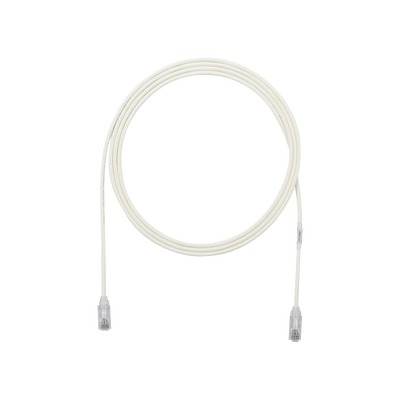 Imagen de Cable de Parcheo TX6, UTP Cat6, Diámetro Reducido (28AWG), Color Blanco Mate, 1ft