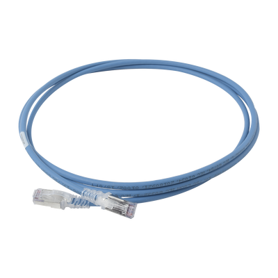 Imagen de Patch Cord "Skinny" Cat6A Blindado S/FTP, 7ft, Diámetro Reducido 28 AWG, Color Azul