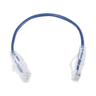 Imagen de Cable de Parcheo Slim UTP Cat6 - 20 cm Azul Diámetro Reducido (28 AWG)
