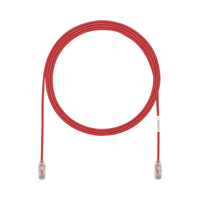 Imagen de Cable de Parcheo TX6, UTP Cat6, Diámetro Reducido (28AWG), Color Rojo, 7ft