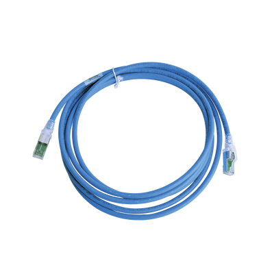 Imagen de Patch Cord Z-MAX Cat6A S/FTP, CM/LS0H, 10ft, Color Azul, Versión Bulk (Sin Empaque Individual)