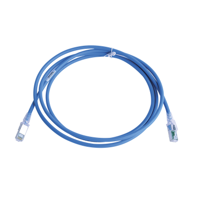 Imagen de Patch Cord Z-MAX Cat6A S/FTP, CM/LS0H, 7ft, Color Azul, Versión Bulk (Sin Empaque Individual)
