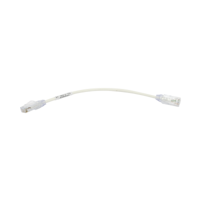 Imagen de Cable de Parcheo TX6, UTP Cat6, Diámetro Reducido (28AWG), Color Blanco, 8in (20.2cm)