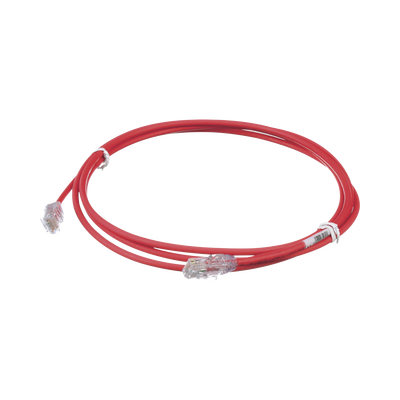 Imagen de Cable de Parcheo UTP Cat6A, CM/LSZH, Diámetro Reducido (28AWG), Color Rojo, 7ft