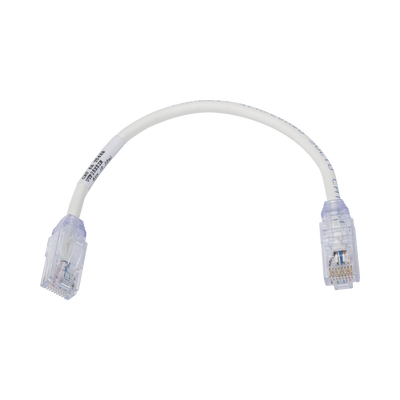 Imagen de Cable de Parcheo UTP, Cat6A, Diámetro Reducido (28 AWG), CM/LSZH, Color Blanco Mate, 8in (20.3cm)