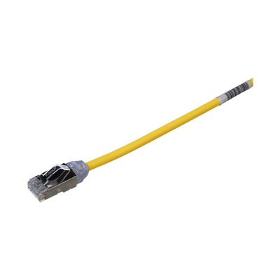 Imagen de Patch Cord Cat6A, Diametro Reducido 28 AWG, Blindado S/FTP, CM/LS0H, 20 cm, Color Amarillo
