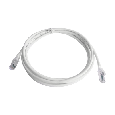 Imagen de Patch Cord Z-MAX Cat6A S/FTP, CM/LS0H, 10ft, Color Blanco, Versión Bulk (Sin Empaque Individual)