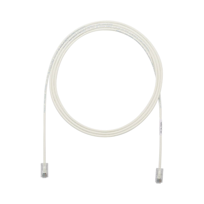 Imagen de Cable de Parcheo UTP Cat6A, CM/LSZH, Diámetro Reducido (28AWG), Color Blanco Mate, 20ft
