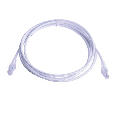 Imagen de Patch Cord MC6 Modular Cat6 UTP, CM/LS0H, 10ft, Color Blanco, Versión Bulk (Sin Empaque Individual)