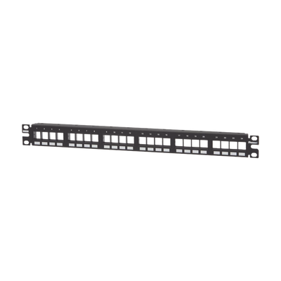 Imagen de Panel de Parcheo Modular Keystone (Sin Conectores), Numerado y Espacio para Etiquetas, de 24 puertos, 1UR