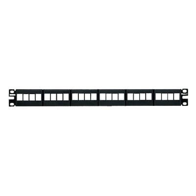Imagen de Panel de Parcheo Modular Keystone (Sin Conectores), de 24 Puertos, Espacio Para Identificación con Etiqueta Adhesiva,  1UR