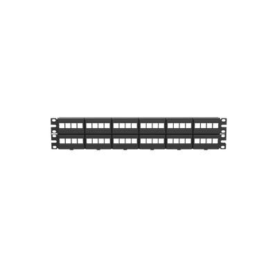 Imagen de Panel de Parcheo Modular Keystone (Sin Conectores), de 48 Puertos, Identificación con Etiqueta Adhesiva, 2UR