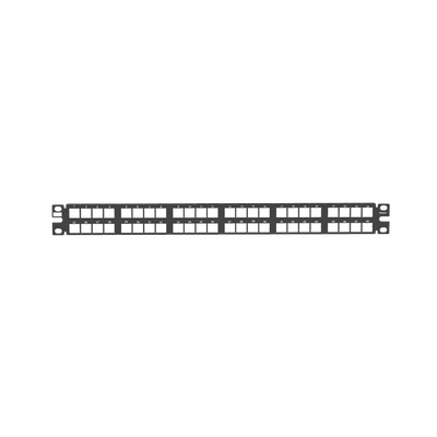 Imagen de Panel de Parcheo Modular de Alta Densidad, Keystone (Sin Conectores), Identificación con Etiqueta Adhesiva, de 48 Puertos en 1 UR