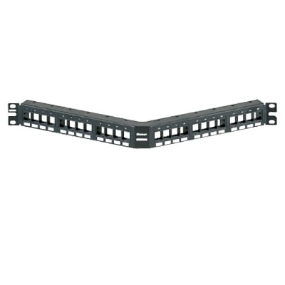 Imagen de Panel de Parcheo Modular Keystone (Sin Conectores), Angulado, de 24 Puertos, 1UR