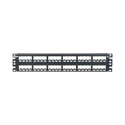 Imagen de Panel de Parcheo Modular Mini-Com (Sin Conectores), Plano, Totalmente Blindado, de 48 puertos, 2UR