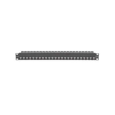 Imagen de Patch Panel Z-MAX de 24 puertos, Blindado, Precargado con Jacks Categoria 6A, Plano, 1UR