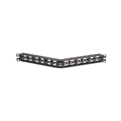 Imagen de Panel de Parcheo Modular Mini-Com (Sin Conectores), Angulado, Sin Blindaje, Alta Densidad, de 48 puertos, 1UR