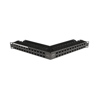 Imagen de Patch Panel Z-MAX de 48 puertos, Blindado, Precargado con Jacks Categoría 6A,  Angulado, 1UR