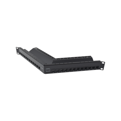 Imagen de Patch Panel Z-MAX de 24 puertos, Blindado, Precargado con Jacks Categoria 6A, Angulado, 1UR