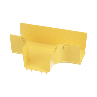 Imagen de Accesorio en T Horizontal, Con Ángulos a 90º, Para Canaletas FiberRunner™ 4X4, Color Amarillo
