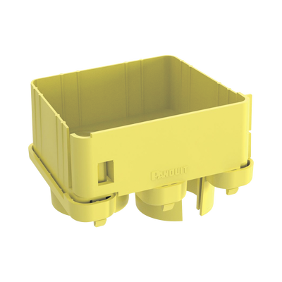 Imagen de Tapa con 2 Salidas a Tubo de 1.5in (38mm), Para uso con Canaletas 4X4 FiberRunner™, Color Amarillo