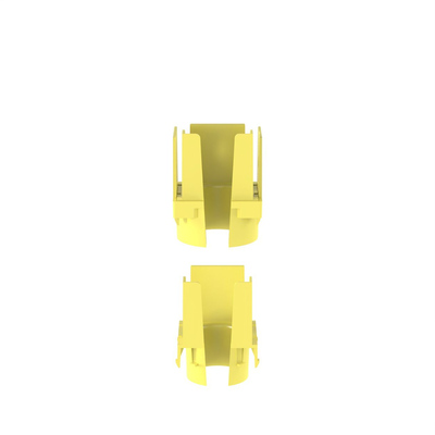 Imagen de Tapa con 1 Salida a Tubo Corrugado de 1.5in (38mm), Para uso con Canaletas 2X2 FiberRunner™, Color Amarillo