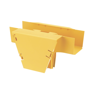 Imagen de Accesorio en T con Conexión Horizontal y Bajada Vertical a 90º, Para Canaletas FiberRunner™ 4x4, Color Amarillo