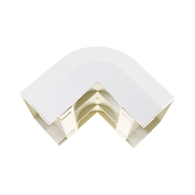 Imagen de Esquinero exterior, para uso con canaleta T70, Material PVC Rígido, Color Blanco Mate