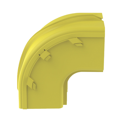 Imagen de Bajada Vertical Exterior de 90º sin Tapa, Para uso con Canaletas 6X4 FiberRunner™, Color Amarillo